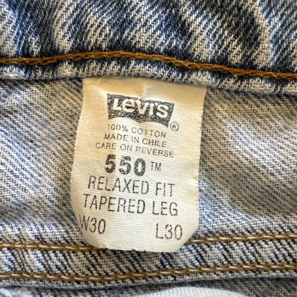Vintage‎ Levis 550 Jeans Mens 29 x 29 Relaxed Fit 90s Denim Tapered Leg Blue